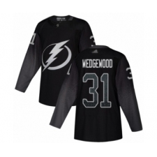 Men's Tampa Bay Lightning #31 Scott Wedgewood Authentic Black Alternate Hockey Jersey
