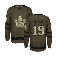 Men's Toronto Maple Leafs #19 Jason Spezza Authentic Green Salute to Service Hockey Jersey