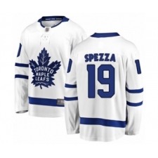 Men's Toronto Maple Leafs #19 Jason Spezza Authentic White Away Fanatics Branded Breakaway Hockey Jersey