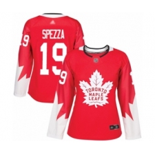 Women's Toronto Maple Leafs #19 Jason Spezza Authentic Red Alternate Hockey Jersey