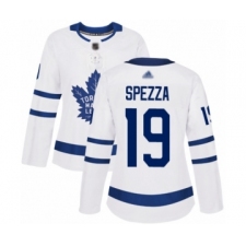 Women's Toronto Maple Leafs #19 Jason Spezza Authentic White Away Hockey Jersey