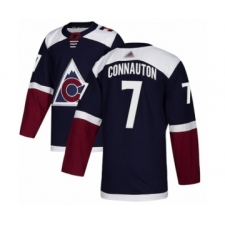 Men's Colorado Avalanche #7 Kevin Connauton Authentic Navy Blue Alternate Hockey Jersey