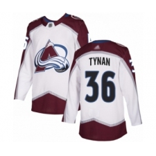 Youth Colorado Avalanche #36 T.J. Tynan Authentic White Away Hockey Jersey