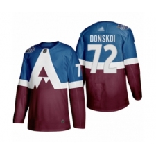 Youth Colorado Avalanche #72 Joonas Donskoi Authentic Burgundy Blue 2020 Stadium Series Hockey Jersey
