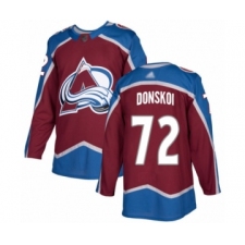 Youth Colorado Avalanche #72 Joonas Donskoi Authentic Burgundy Red Home Hockey Jersey