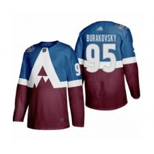 Youth Colorado Avalanche #95 Andre Burakovsky Authentic Burgundy  Blue 2020 Stadium Series Hockey Jersey