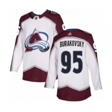 Youth Colorado Avalanche #95 Andre Burakovsky Authentic White Away Hockey Jersey