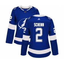 Women's Tampa Bay Lightning #2 Luke Schenn Authentic Royal Blue Home Hockey Jersey