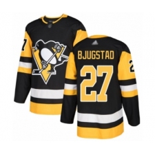 Men's Pittsburgh Penguins #27 Nick Bjugstad Authentic Black Home Hockey Jersey