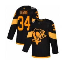 Women's Pittsburgh Penguins #34 Nathan Legare Authentic Black 2019 Stadium Series Hockey Jersey