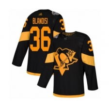 Men's Pittsburgh Penguins #36 Joseph Blandisi Authentic Black 2019 Stadium Series Hockey Jersey