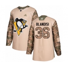 Youth Pittsburgh Penguins #36 Joseph Blandisi Authentic Camo Veterans Day Practice Hockey Jersey