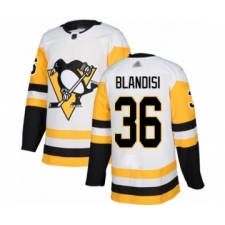 Youth Pittsburgh Penguins #36 Joseph Blandisi Authentic White Away Hockey Jersey