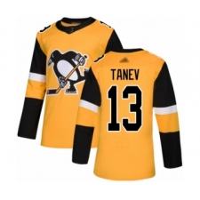 Men's Pittsburgh Penguins #13 Brandon Tanev Authentic Gold Alternate Hockey Jersey