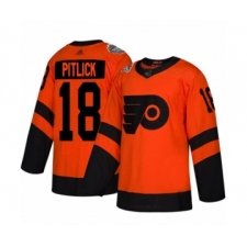 Men's Philadelphia Flyers #18 Tyler Pitlick Authentic Orange 2019 Stadium Series Hockey Jersey