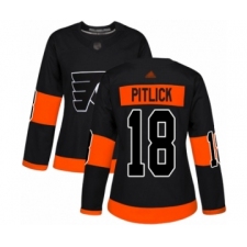 Women's Philadelphia Flyers #18 Tyler Pitlick Authentic Black Alternate Hockey Jersey