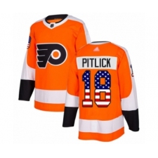 Youth Philadelphia Flyers #18 Tyler Pitlick Authentic Orange USA Flag Fashion Hockey Jersey