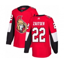 Youth Ottawa Senators #22 Nikita Zaitsev Authentic Red Home Hockey Jersey