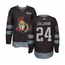 Men's Ottawa Senators #24 Ryan Callahan Authentic Black 1917-2017 100th Anniversary Hockey Jersey
