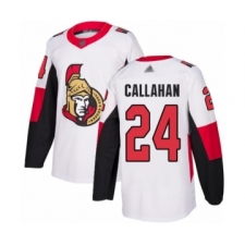 Men's Ottawa Senators #24 Ryan Callahan Authentic White Away Hockey Jersey