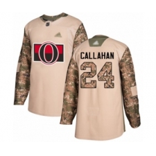Youth Ottawa Senators #24 Ryan Callahan Authentic Camo Veterans Day Practice Hockey Jersey