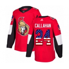 Youth Ottawa Senators #24 Ryan Callahan Authentic Red USA Flag Fashion Hockey Jersey