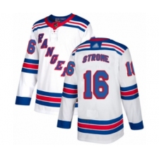 Men's New York Rangers #16 Ryan Strome Authentic White Away Hockey Jersey