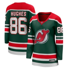 Women's New Jersey Devils #86 Jack Hughes Fanatics Branded Green 2020-21 Special Edition Breakaway Player Jersey