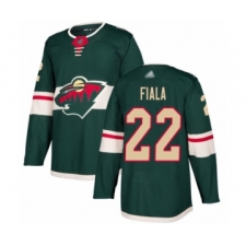 Men's Minnesota Wild #22 Kevin Fiala Authentic Green Home Hockey Jersey