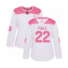 Women's Minnesota Wild #22 Kevin Fiala Authentic White Pink Fashion Hockey Jersey