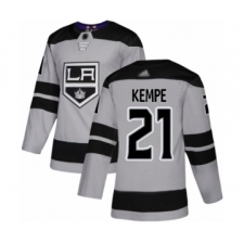 Youth Los Angeles Kings #21 Mario Kempe Authentic Gray Alternate Hockey Jersey