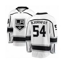 Men's Los Angeles Kings #54 Tobias Bjornfot Authentic White Away Fanatics Branded Breakaway Hockey Jersey