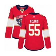 Women's Florida Panthers #55 Noel Acciari Authentic Red Home Hockey Jersey
