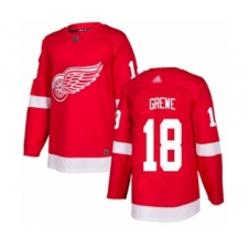 Men's Detroit Red Wings #18 Albin Grewe Authentic Red Home Hockey Jersey