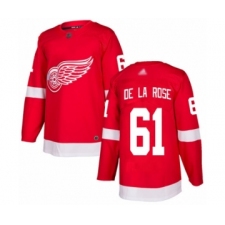 Youth Detroit Red Wings #61 Jacob de la Rose Authentic Red Home Hockey Jersey