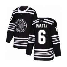 Youth Chicago Blackhawks #6 Olli Maatta Authentic Black Alternate Hockey Jersey