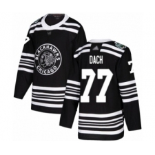 Men's Chicago Blackhawks #77 Kirby Dach Authentic Black 2019 Winter Classic Hockey Jersey