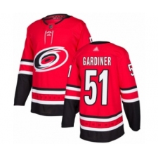 Youth Carolina Hurricanes #51 Jake Gardiner Authentic Red Home Hockey Jersey