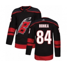 Men's Carolina Hurricanes #84 Anttoni Honka Authentic Black Alternate Hockey Jersey