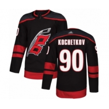 Men's Carolina Hurricanes #90 Pyotr Kochetkov Authentic Black Alternate Hockey Jersey