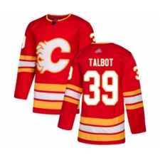 Men's Calgary Flames #39 Cam Talbot Authentic Red Alternate Hockey Jersey