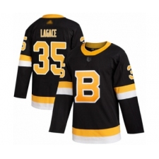 Men's Boston Bruins #35 Maxime Lagace Authentic Black Alternate Hockey Jersey