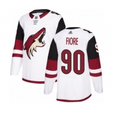 Men's Arizona Coyotes #90 Giovanni Fiore Authentic White Away Hockey Jersey