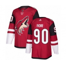 Youth Arizona Coyotes #90 Giovanni Fiore Authentic Burgundy Red Home Hockey Jersey