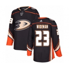 Men's Anaheim Ducks #23 Chris Wideman Authentic Black Home Hockey Jersey