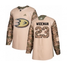 Men's Anaheim Ducks #23 Chris Wideman Authentic Camo Veterans Day Practice Hockey Jersey