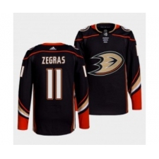 Adidas Men's Anaheim Ducks #11 Trevor Zegras Black Home Authentic Stitched NHL Jersey