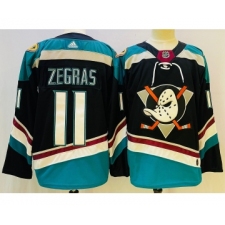 Men's Anaheim Ducks #11 Trevor Zegras Black Authentic Jersey
