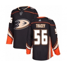 Men's Anaheim Ducks #56 Brayden Tracey Authentic Black Home Hockey Jersey