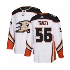 Youth Anaheim Ducks #56 Brayden Tracey Authentic White Away Hockey Jersey